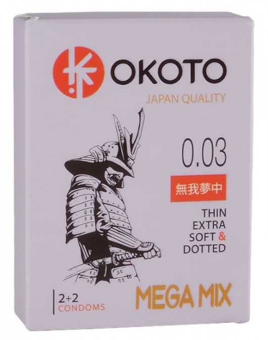 Набор из 4 презервативов OKOTO MegaMIX - Sitabella - купить с доставкой в Армавире