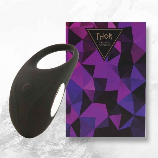 Черное эрекционное виброкольцо Thor Cockring - FeelzToys - в Армавире купить с доставкой