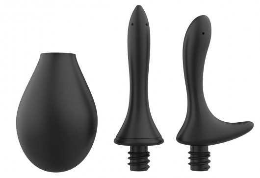 Черный анальный душ Nexus Anal Douche Set с 2 сменными насадками - Nexus Range - купить с доставкой в Армавире