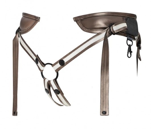 Бронзовый пояс для насадок Desirous Harness - Strap-on-me - купить с доставкой в Армавире