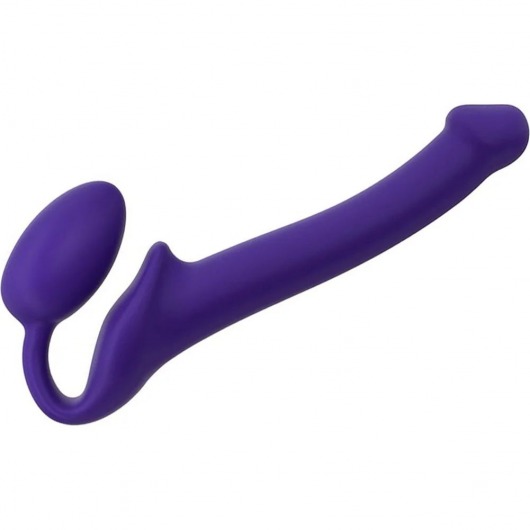 Фиолетовый безремневой страпон Silicone Bendable Strap-On - size S - Strap-on-me - купить с доставкой в Армавире