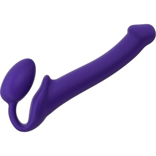 Фиолетовый безремневой страпон Silicone Bendable Strap-On - size M - Strap-on-me - купить с доставкой в Армавире