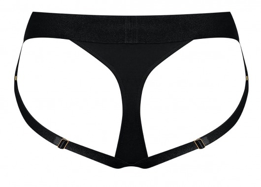 Черные трусики для насадок Heroine Lingerie Harness - size L - Strap-on-me - купить с доставкой в Армавире