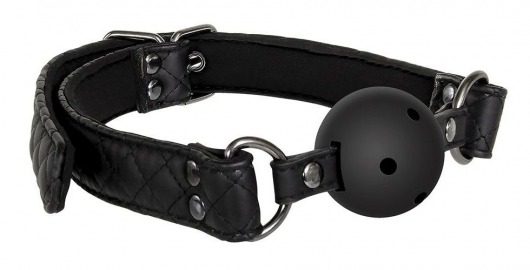 Черный кляп-шарик BALL GAG DIAMOND - Dream Toys - купить с доставкой в Армавире