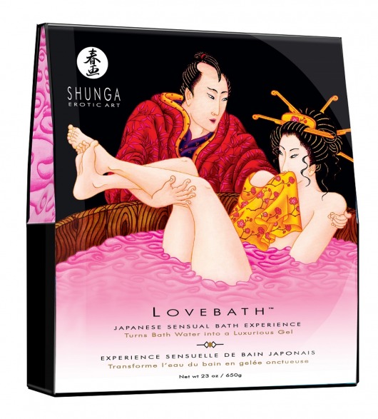 Соль для ванны Lovebath Dragon Fruit, превращающая воду в гель - 650 гр. - Shunga - купить с доставкой в Армавире