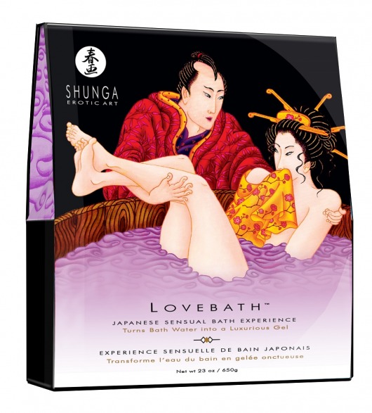 Соль для ванны Lovebath Sensual lotus, превращающая воду в гель - 650 гр. - Shunga - купить с доставкой в Армавире