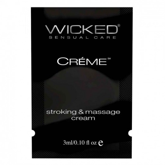 Крем для массажа и мастурбации Wicked Stroking and Massage Creme - 3 мл. - Wicked - купить с доставкой в Армавире