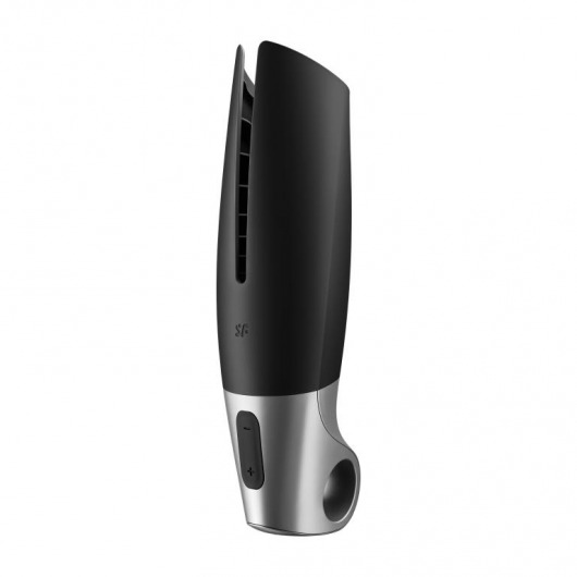 Черный мастурбатор с вибрацией Power Masturbator - Satisfyer - в Армавире купить с доставкой