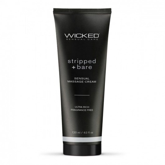 Массажный легкий крем WICKED Stripped plus Bare - 120 мл. - Wicked - купить с доставкой в Армавире