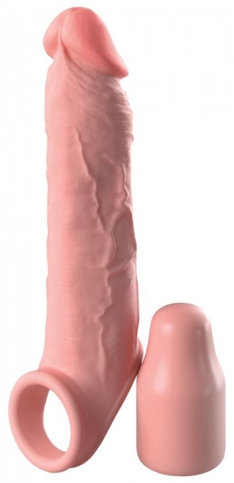 Телесная насадка-удлинитель 2 Inch Silicone X-tension with Strap - 20,3 см. - Pipedream - в Армавире купить с доставкой