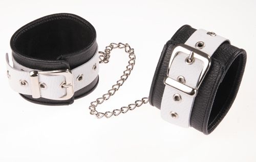 Черно-белые оковы на ноги - Sitabella - купить с доставкой в Армавире