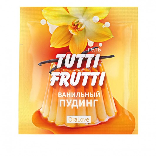 Пробник гель-смазки Tutti-frutti со вкусом ванильного пудинга - 4 гр. - Биоритм - купить с доставкой в Армавире