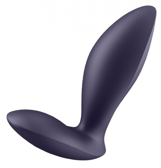Фиолетовый анальный вибростимулятор Power Plug - Satisfyer - в Армавире купить с доставкой