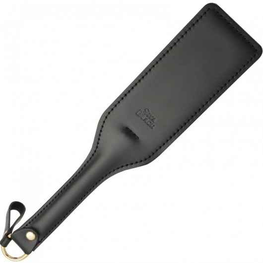 Черная кожаная шлепалка SitaBlack - 30 см. - Sitabella - купить с доставкой в Армавире