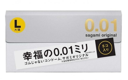 Презервативы Sagami Original 0.02 L-size увеличенного размера - 5 шт. - Sagami - купить с доставкой в Армавире