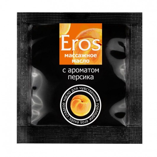 Саше массажного масла Eros exotic с ароматом персика - 4 гр. - Биоритм - купить с доставкой в Армавире