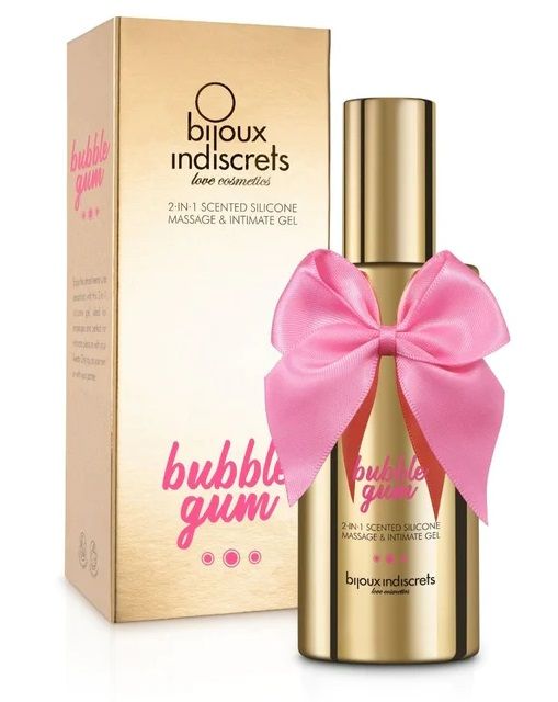 Гель с ароматом жвачки Bubblegum 2-in-1 Scented Silicone Massage And Intimate Gel - 100 мл. - Bijoux Indiscrets - купить с доставкой в Армавире