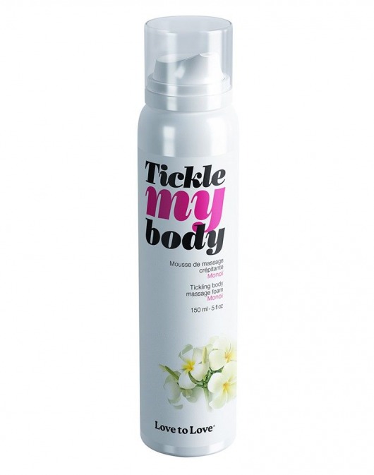 Массажная хрустящая пенка Tickle My Body Monoi с ароматом моной - 150 мл. - Love to Love - купить с доставкой в Армавире