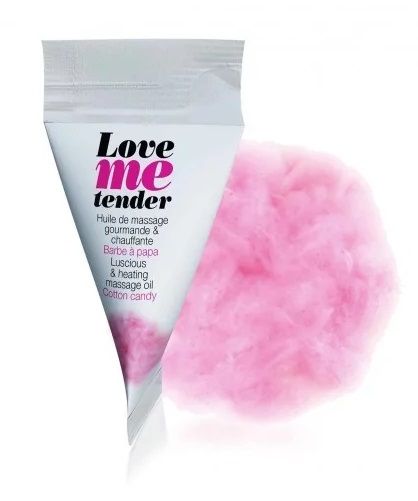 Съедобное согревающее массажное масло Love Me Tender Cotton Candy с ароматом сладкой ваты - 10 мл. - Love to Love - купить с доставкой в Армавире