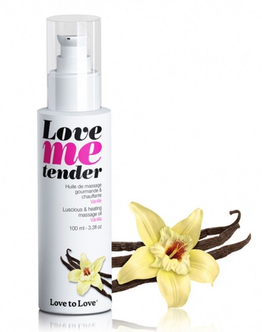 Съедобное согревающее массажное масло Love Me Tender Vanilla с ароматом ванили - 100 мл. - Love to Love - купить с доставкой в Армавире
