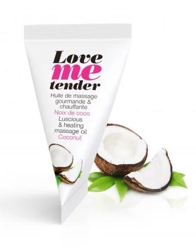 Съедобное согревающее массажное масло Love Me Tender Cocos с ароматом кокоса - 10 мл. - Love to Love - купить с доставкой в Армавире