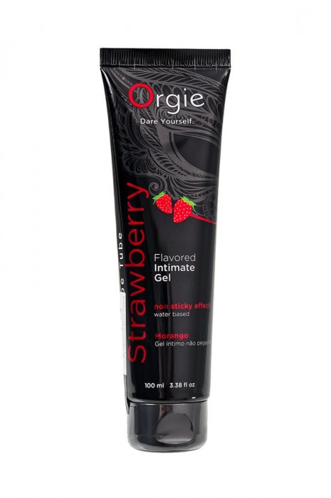 Интимный гель на водной основе Lube Tube Strawberry с клубничным вкусом - 100 мл. - ORGIE - купить с доставкой в Армавире