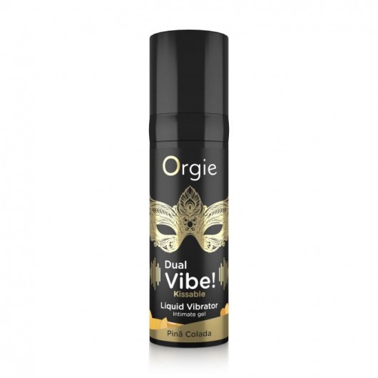Съедобный гель Dual Vibe Pina Colada с эффектом вибрации и вкусом коктейля пина колада - 15 мл. - ORGIE - купить с доставкой в Армавире