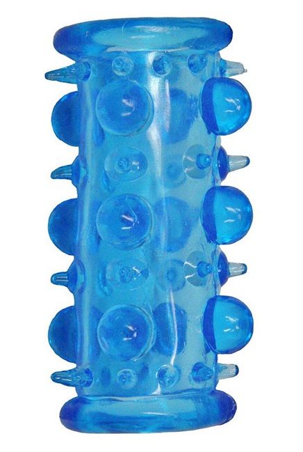 Голубая насадка с шипами и шишечками LUST CLUSTER - Dream Toys - в Армавире купить с доставкой