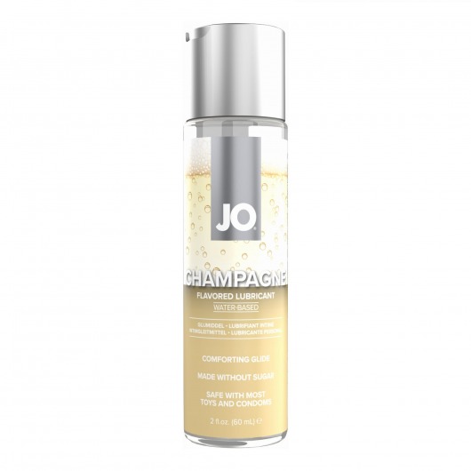 Лубрикант на водной основе JO H2O Champagne Flavored Lubricant с ароматом шампанского - 60 мл. - System JO - купить с доставкой в Армавире