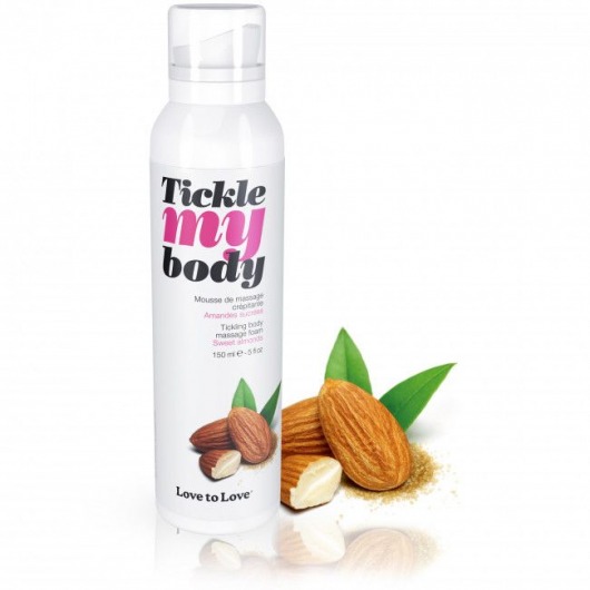 Массажная хрустящая пенка Tickle My Body Sweet Almonds с ароматом миндаля - 150 мл. - Love to Love - купить с доставкой в Армавире