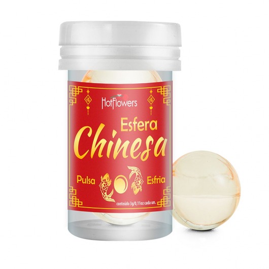 Интимный гель Chinesa Esfera с охлаждающе-пульсирующим эффектом (2 шарика по 3 гр.) - HotFlowers - купить с доставкой в Армавире