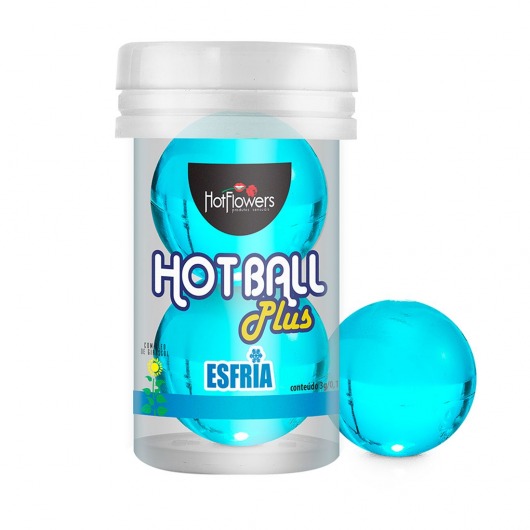 Лубрикант на масляной основе Hot Ball Plus с охлаждающим эффектом (2 шарика по 3 гр.) - HotFlowers - купить с доставкой в Армавире