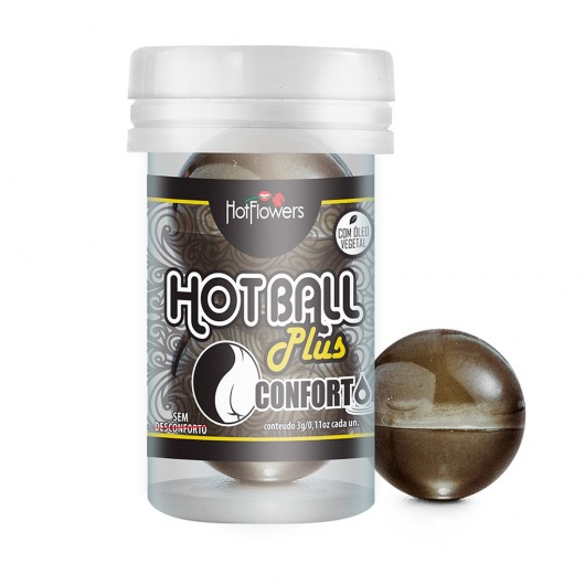 Анальный лубрикант на масляной основе Hot Ball Plus Conforto (2 шарика по 3 гр.) - HotFlowers - купить с доставкой в Армавире