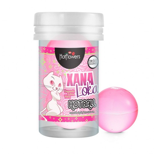 Лубрикант на силиконовой основе с эффектом вибрации Xana Loka Hot Ball (2 шарика по 3 гр.) - HotFlowers - купить с доставкой в Армавире