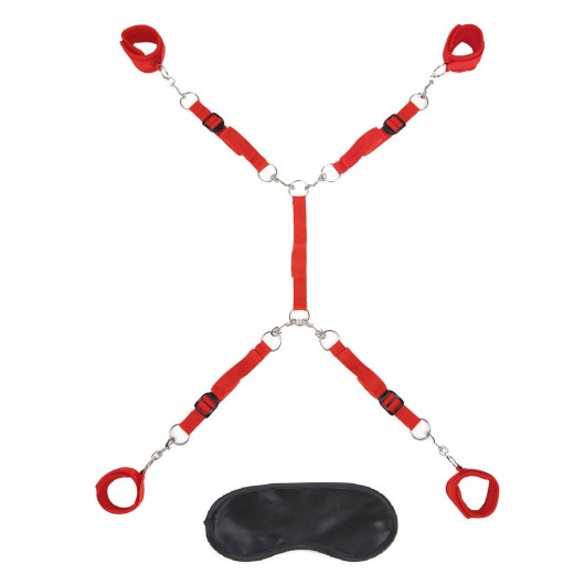 Красная фиксация на матрас Classic Bedspreader - Lux Fetish - купить с доставкой в Армавире