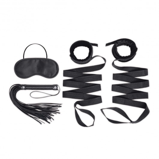 Эротический набор 4PC Bondage Bed Strap   Flogger Kit - Lux Fetish - купить с доставкой в Армавире