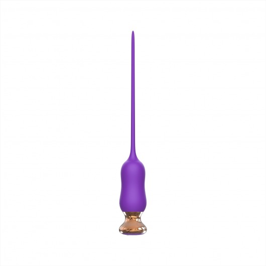 Фиолетовый тонкий стимулятор Nipple Vibrator - 23 см. - I-MOON - купить с доставкой в Армавире