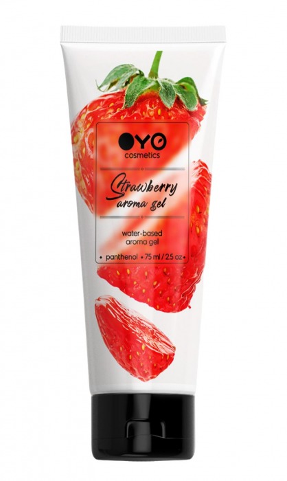 Лубрикант на водной основе OYO Aroma Gel Strawberry с ароматом клубники - 75 мл. - OYO - купить с доставкой в Армавире