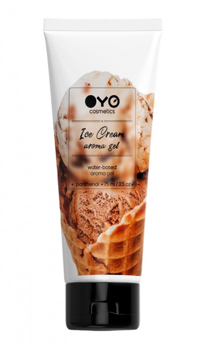 Лубрикант на водной основе OYO Aroma Gel Ice Cream с ароматом пломбира - 75 мл. - OYO - купить с доставкой в Армавире