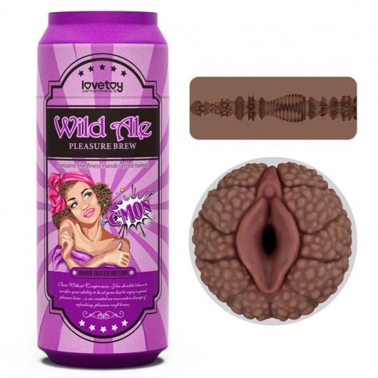 Коричневый мастурбатор-вагина Pleasure Brew Masturbator-Wild Ale в банке - Lovetoy - в Армавире купить с доставкой