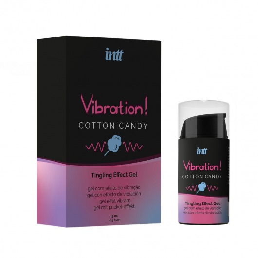 Жидкий вибратор Vibration Cotton Candy с ароматом сахарной ваты - 15 мл. - INTT - купить с доставкой в Армавире