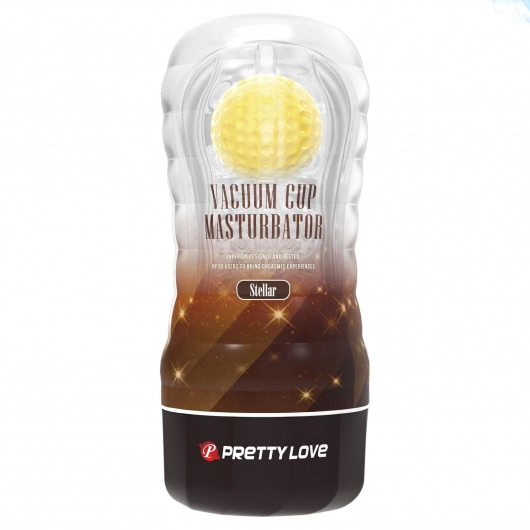Прозрачный текстурированный мастурбатор Vacuum Cup Masturbator Stellar - Baile - в Армавире купить с доставкой