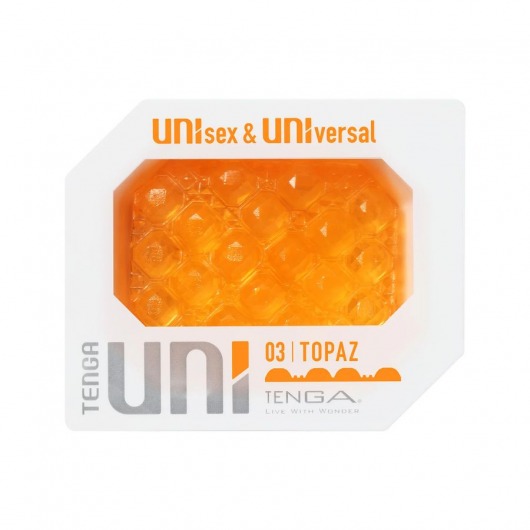 Оранжевый мастурбатор-стимулятор Tenga Uni Topaz - Tenga - в Армавире купить с доставкой