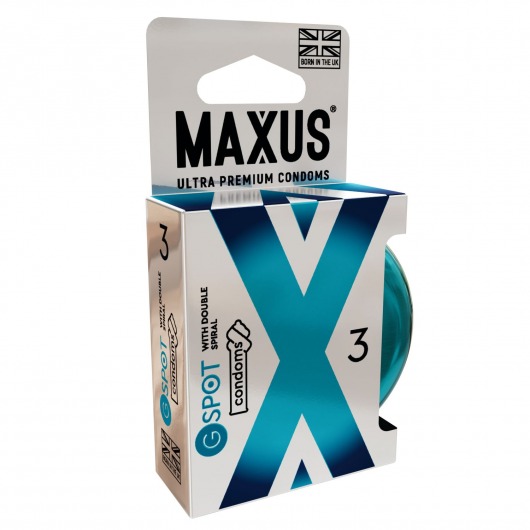 Презервативы Maxus G spot с двойной спиралью - 3 шт. - Maxus - купить с доставкой в Армавире