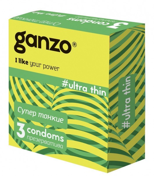Ультратонкие презервативы Ganzo Ultra thin - 3 шт. - Ganzo - купить с доставкой в Армавире