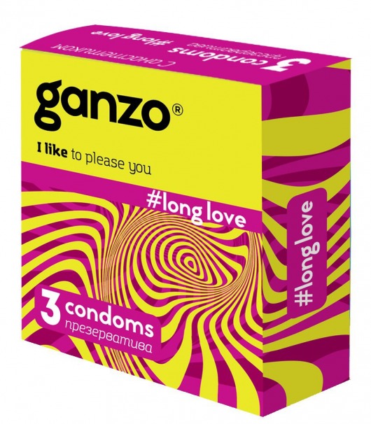 Презервативы с анестетиком для продления удовольствия Ganzo Long Love - 3 шт. - Ganzo - купить с доставкой в Армавире
