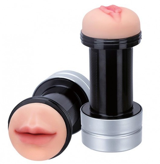 Двусторонний мастурбатор REALSTUFF 2 IN 1 HUMMER MOUTH   VAGINA - ротик и вагина - Dream Toys - в Армавире купить с доставкой