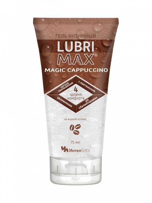 Интимный гель-смазка на водной основе Lubrimax Magic Cappuccino - 75 мл. - ИнтелБИО - купить с доставкой в Армавире