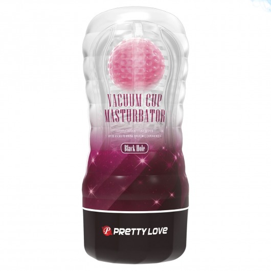 Прозрачный текстурированный мастурбатор Vacuum Cup Masturbator Black Hole - Baile - в Армавире купить с доставкой