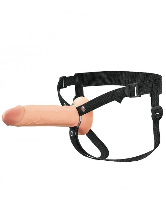 Полый страпон на ремнях 8’’ Hollow Silicone Strap-on - Pipedream - купить с доставкой в Армавире